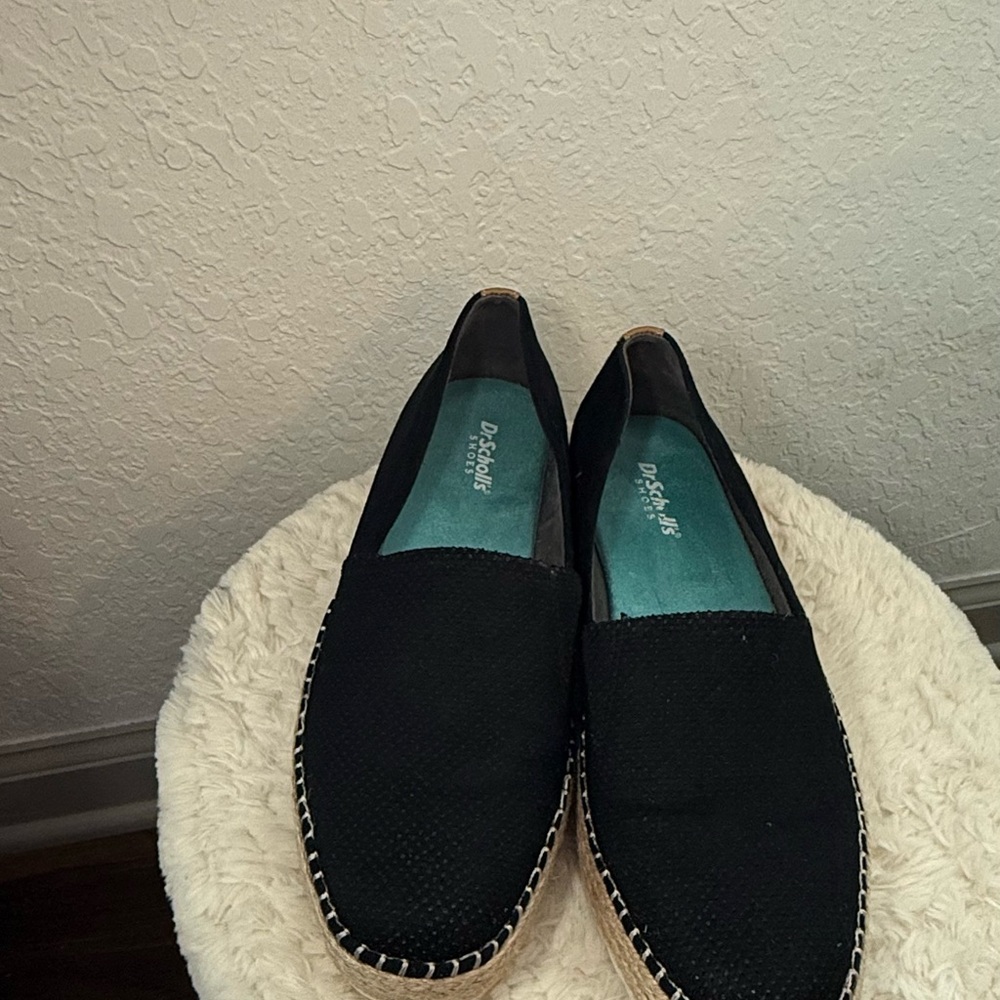 Dr. Scholl's Black Espadrille Slip-Ons